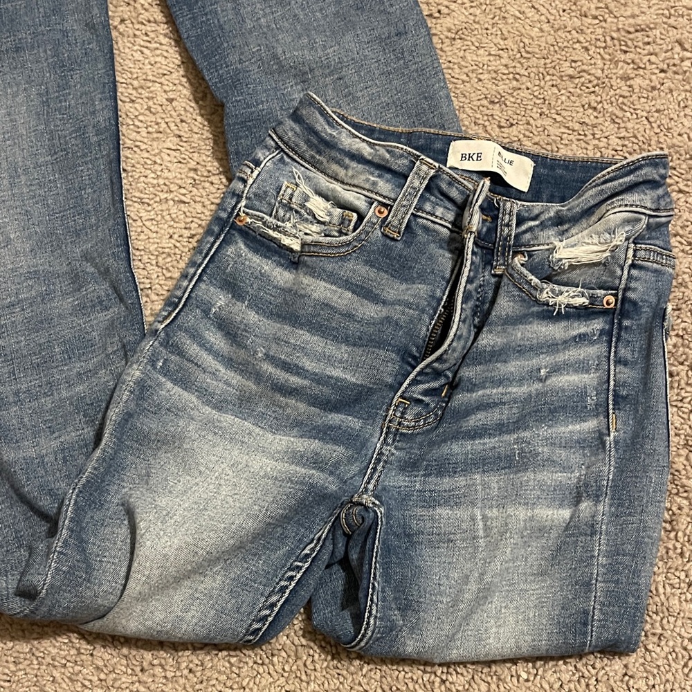 BKE Women's Blue Boot Cut Jeans